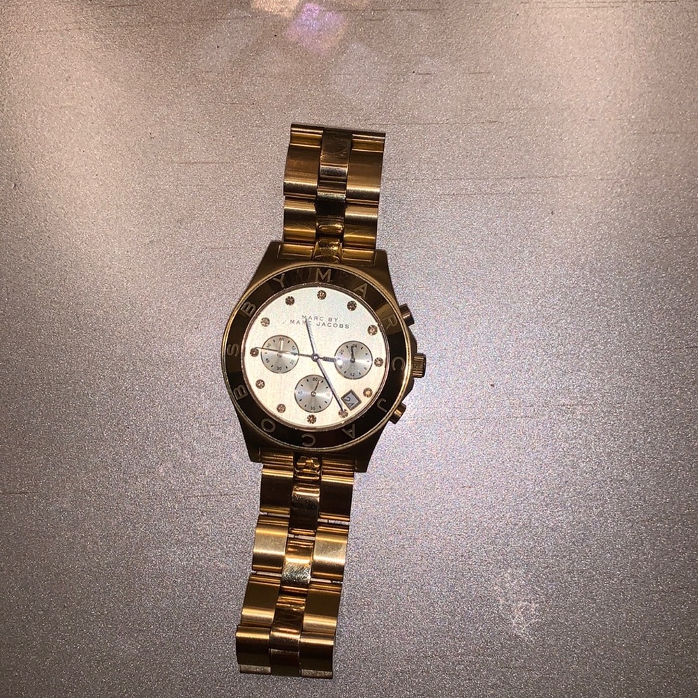 Blade Chronograph Gold Dial Gold-Tone Watch 40mm